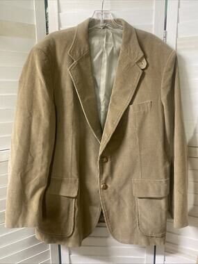 Cambridge Classics Mervyn’s Corduroy Sport Coat Jacket 44R Blazer Elbow Patches